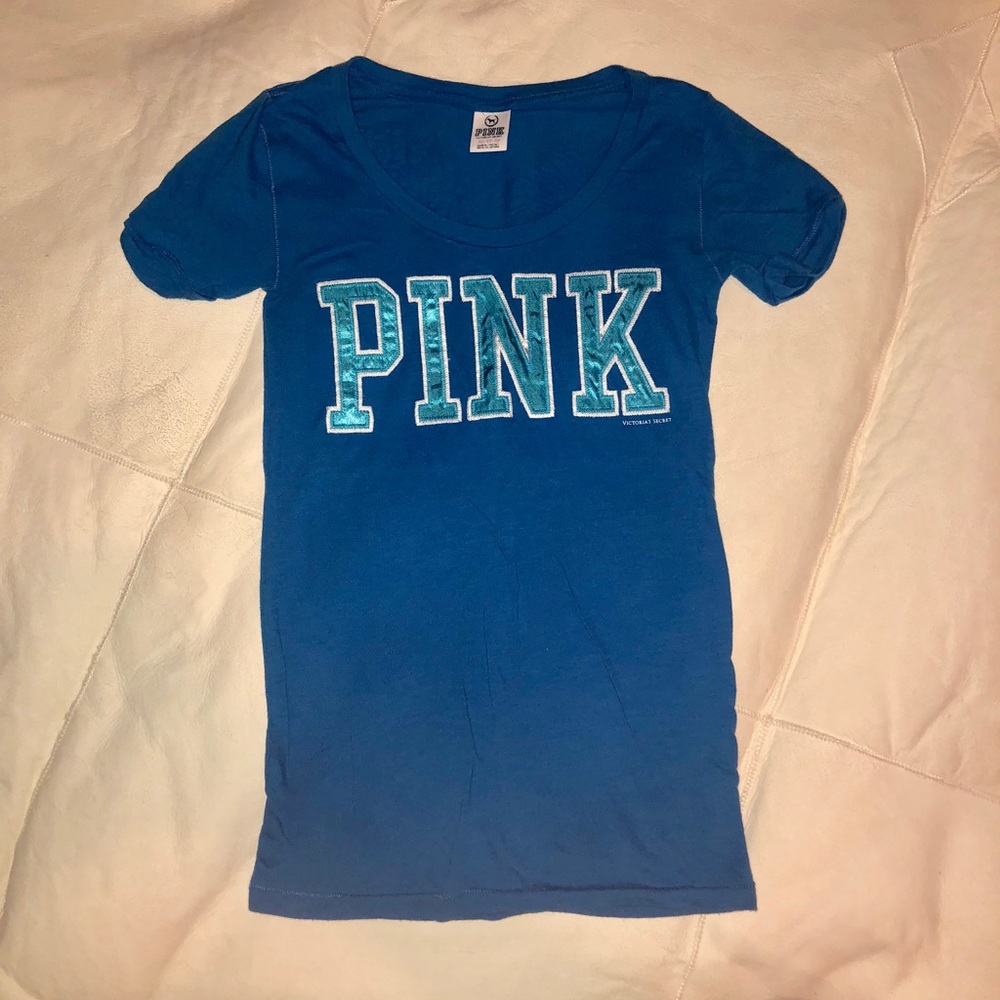 PINK blue tshirt